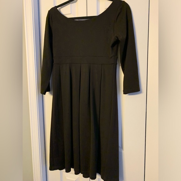 SZ L Susana Monaco Rich Brown Midi Dress - Picture 4 of 6